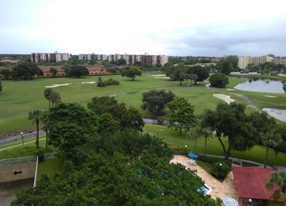 View across Inverrary Golf Course in Lauderhill, Florida