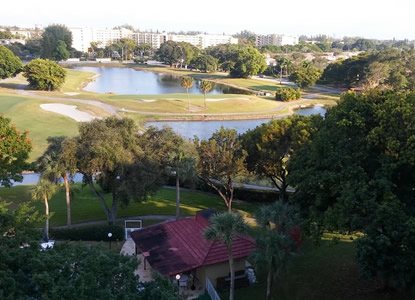 View of the 16th hole of Inverrary Golf Course from the unit's balcony
